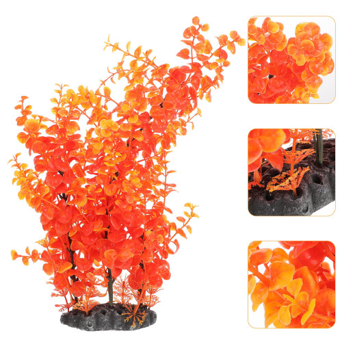 1 Planta Aquática Artificial Plástico Para 2