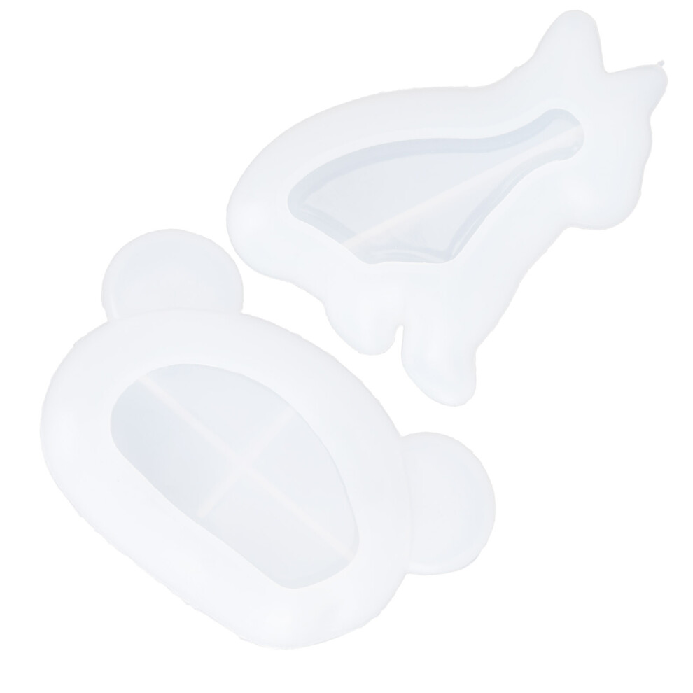 2Pcs Animal Silicone Mold Set for DIY Dog & Bear Crafts, 4.7" & 5.1"-image-OPC-PMX2JX9-NEW