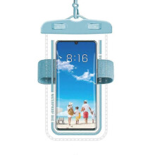 (Blue black) Waterproof Cell Phone Pouch Floating,dry Bag For Phone,universal Waterproof Phone Case With Arm
