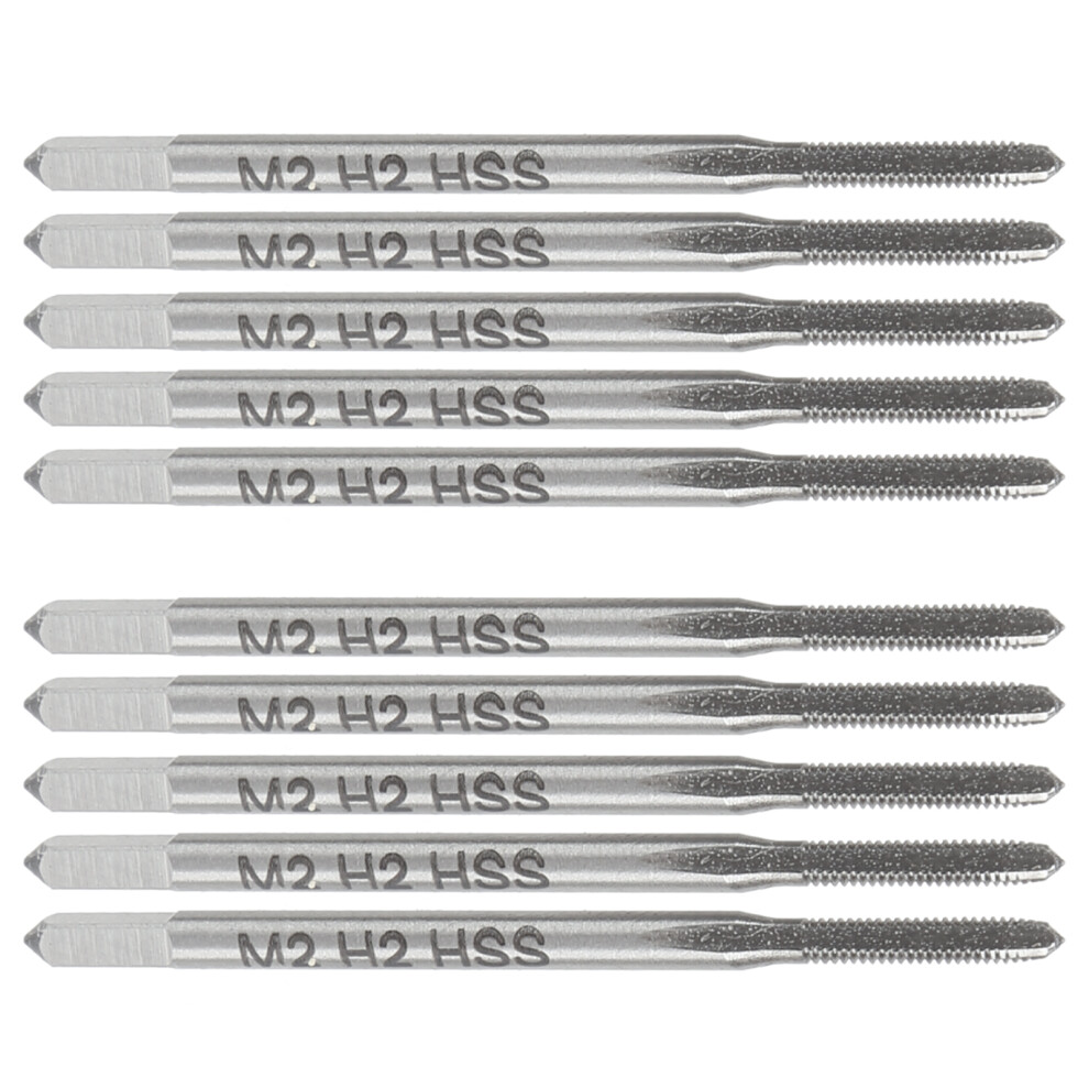 10Pcs Straight Flute Tap Drill High Speed M2 W6542 Machine Tool 4011360039094