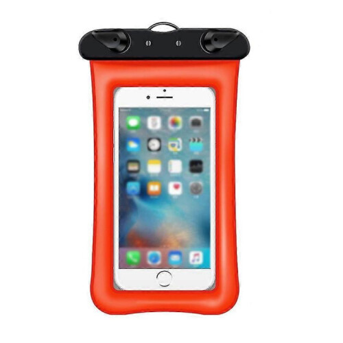 (Orange) Waterproof Float And Floating Cell Phone Waterproof Case Dry Bag Phone Pouch