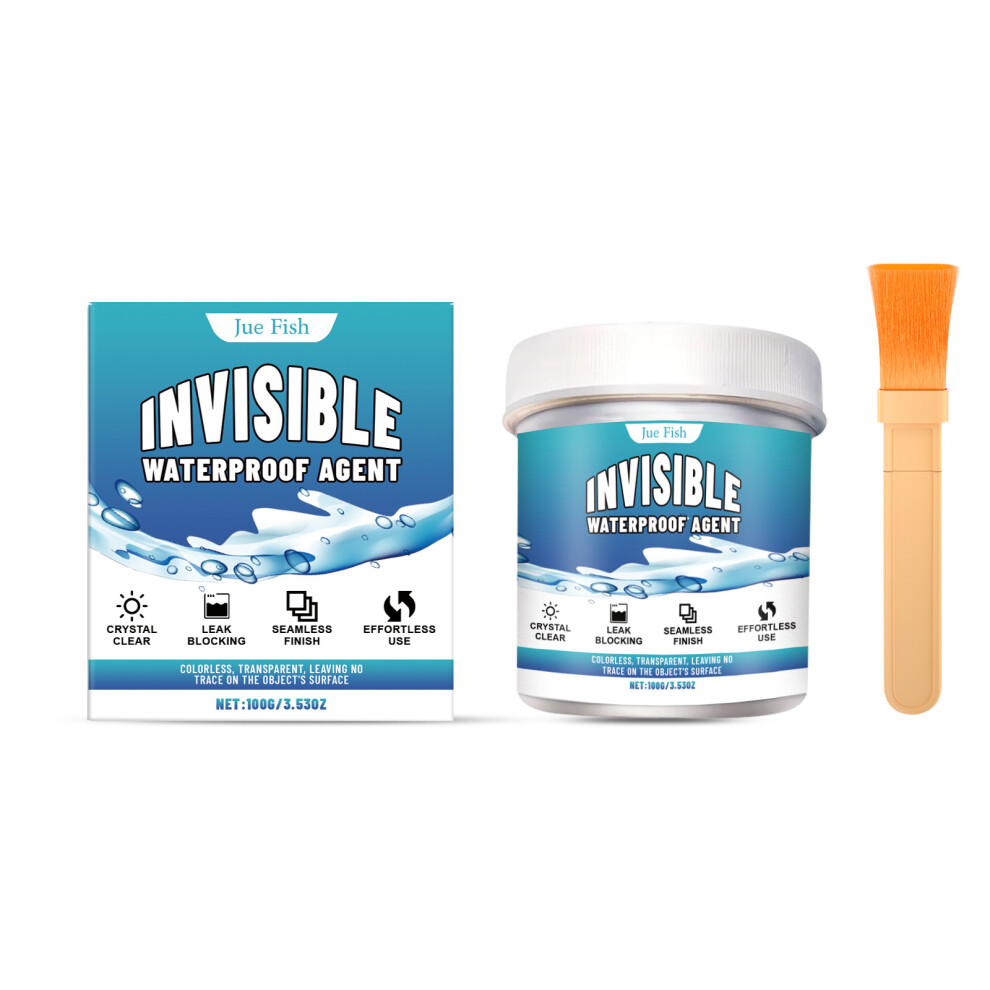 (100G+Brush) Jue Fish Transparent Waterproof Glue Household House Tile Repair Indoor And Outdoor Waterproof Universal Durable Leakproof 4027305027798