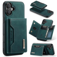 (For iPhone 17, Green) DG.MING M2 Series 3-Fold Card Bag Wallet Leather Phone Case