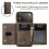 (For iPhone 17 Pro Max, Coffee) DG.MING M2 Series 3-Fold Card Bag Wallet Leather Phone Case 3