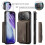 (For iPhone 17 Pro Max, Coffee) DG.MING M2 Series 3-Fold Card Bag Wallet Leather Phone Case 2
