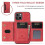 (For iPhone 15 Plus, Red) DG.MING M2 Series 3-Fold Card Bag Wallet Leather Phone Case 2