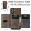 (For iPhone 16 Plus, Coffee) DG.MING M2 Series 3-Fold Card Bag Wallet Leather Phone Case 2