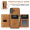 (For iPhone 16 Plus, Brown) DG.MING M2 Series 3-Fold Card Bag Wallet Leather Phone Case 2