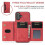 (For iPhone 17, Red) DG.MING M2 Series 3-Fold Card Bag Wallet Leather Phone Case 3