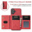(For iPhone 16 Plus, Red) DG.MING M2 Series 3-Fold Card Bag Wallet Leather Phone Case 2