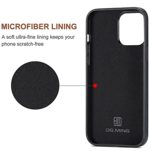 (For iPhone 15 Pro Max, Red) DG.MING M2 Series 3-Fold Card Bag Wallet Leather Phone Case 2