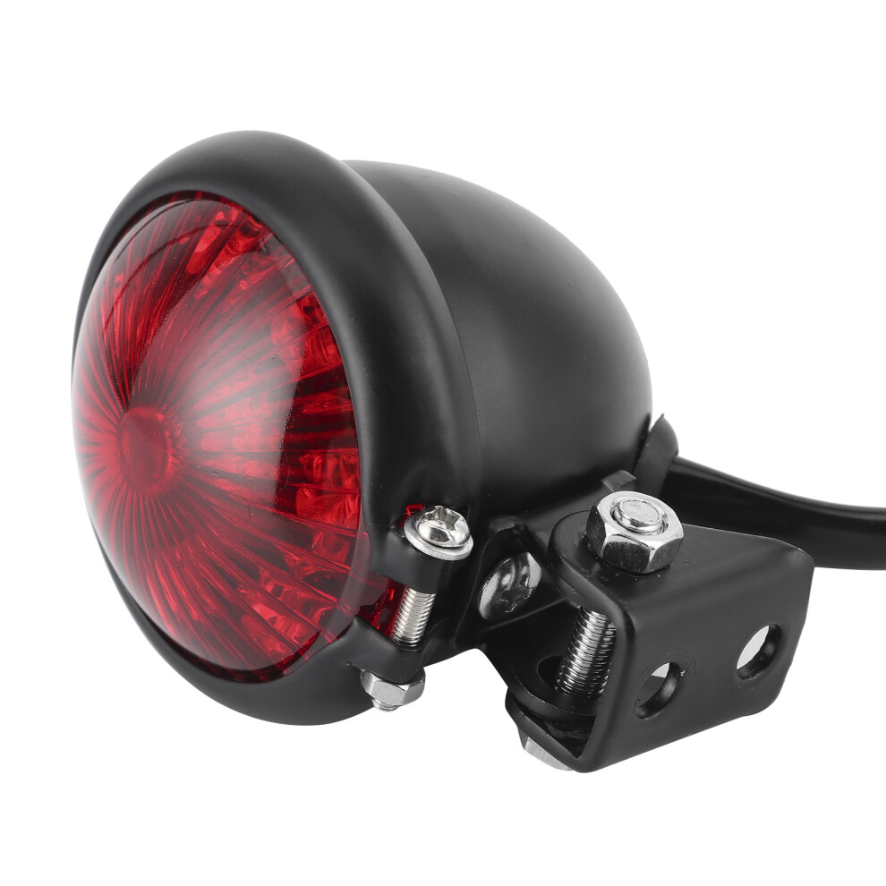 Universal 12V Motorcycle Led Tail With Lens & Metal Housing Light/Red 6911360043658