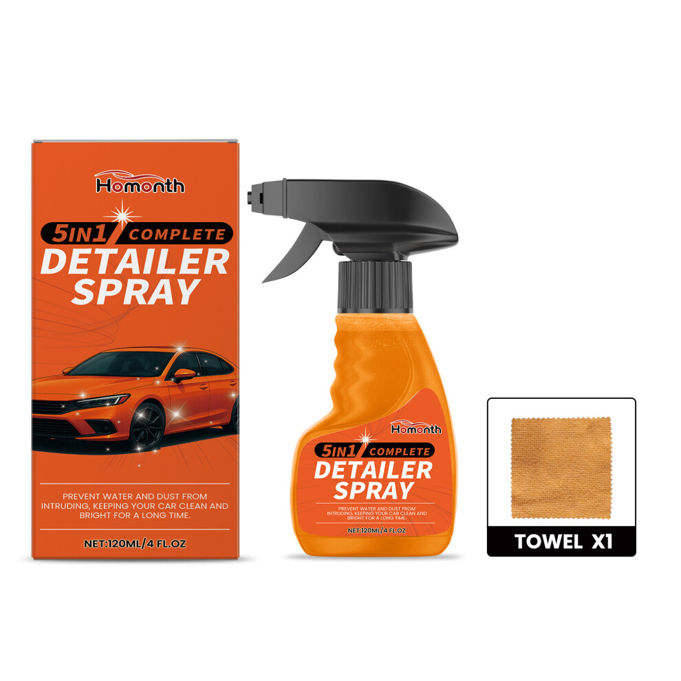 (120ml+towel) HOMONTH car five-in-one detail spray, decontamination, rain and waterproof paint surface brightening maintenance cleaner-image-OPC-PMX2NSW-NEW