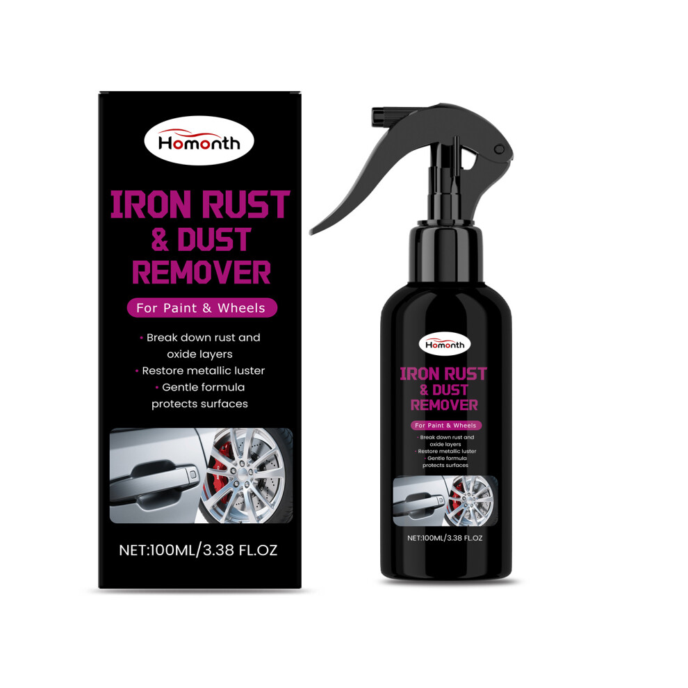 (100Ml) Homonth Car Wheel Rust Removal Spray Car Cleaning Metal Rust Stain Wheel Hub Gloss Daily Maintenance Spray 4027305028078