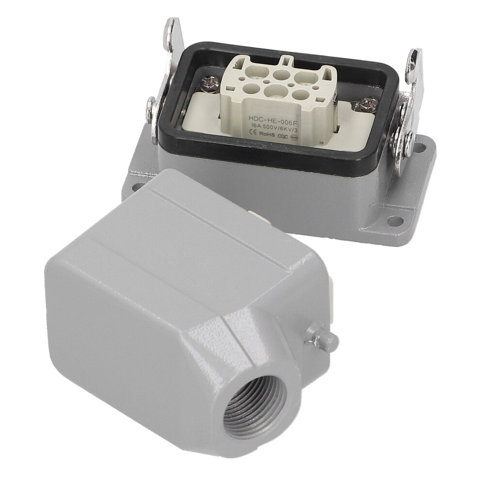 Heavy Duty Connector Aviation Plug 6 Core Sided Out For Industrial Use 8711360045403