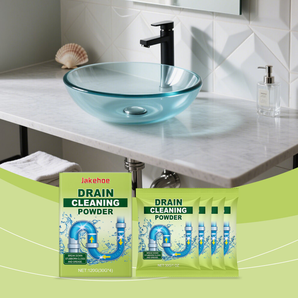 Jakehoe Pipe Unclogging Powder Kitchen And Bathroom Floor Drain Clogged Cleaning Powder To Unblock And Dissolve Dirt 4027305028115