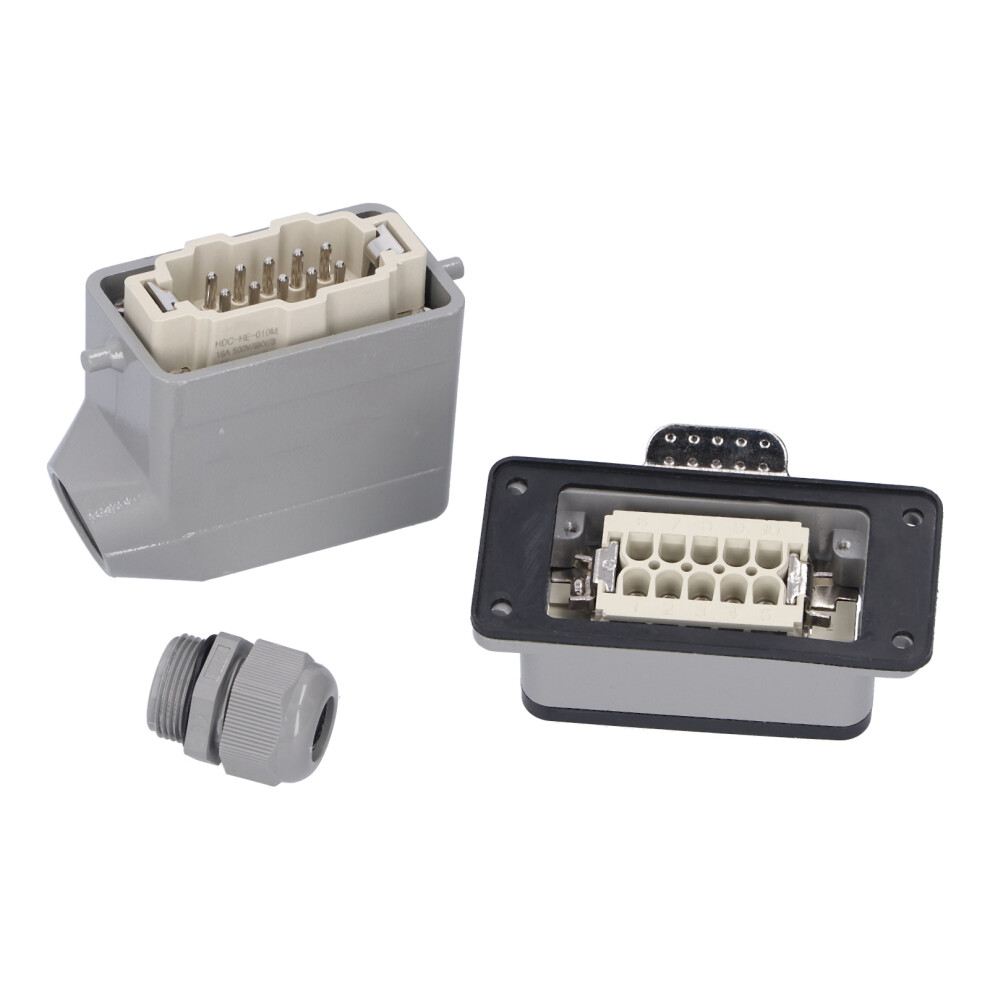 Waterproof Industrial Aviation Plug 10 Core Heavy Duty Control Connector 8151360045049