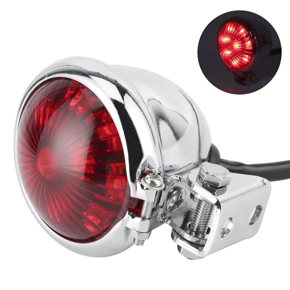 Universal 12V Motorcycle Led Tail Brake Lamp 15W Metal Light/Red 9471360043685