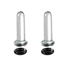 Glass Ear Stretching Set Single Flare Plugs Gauges-Black 4mm