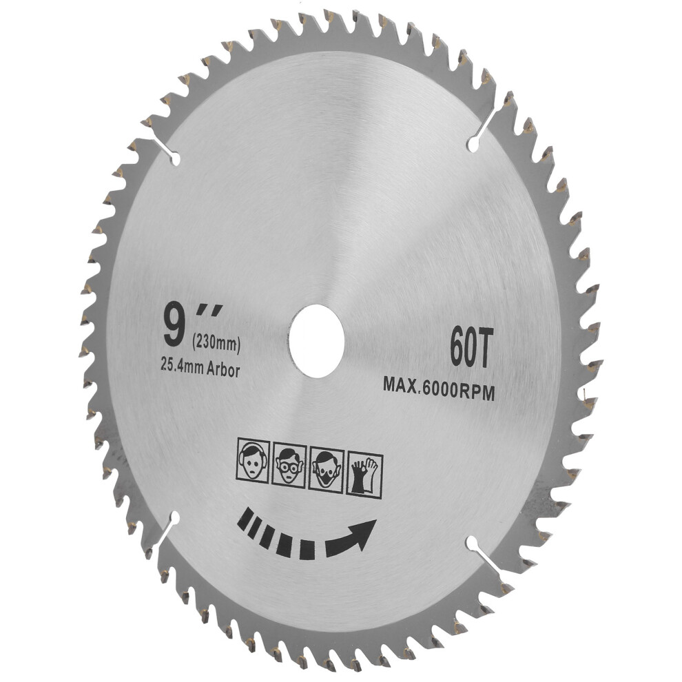 High-Performance 230Mm Circular Saw Blade - 60T Carbide Noise Reduction Tech 4921360046377
