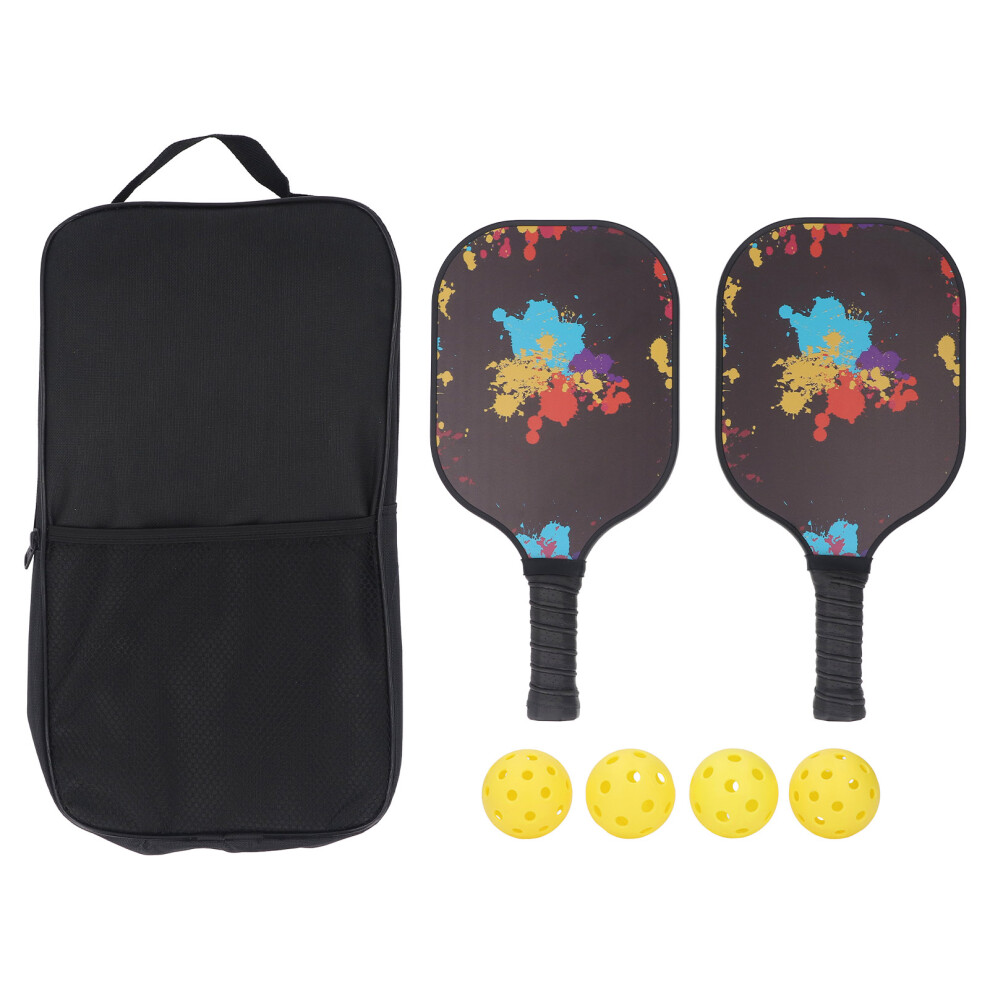 2PCS Pickleball Paddles Carbon Fiber Silicone PU Rackets with Ball Bag-image-OPC-PMX2S9X-NEW