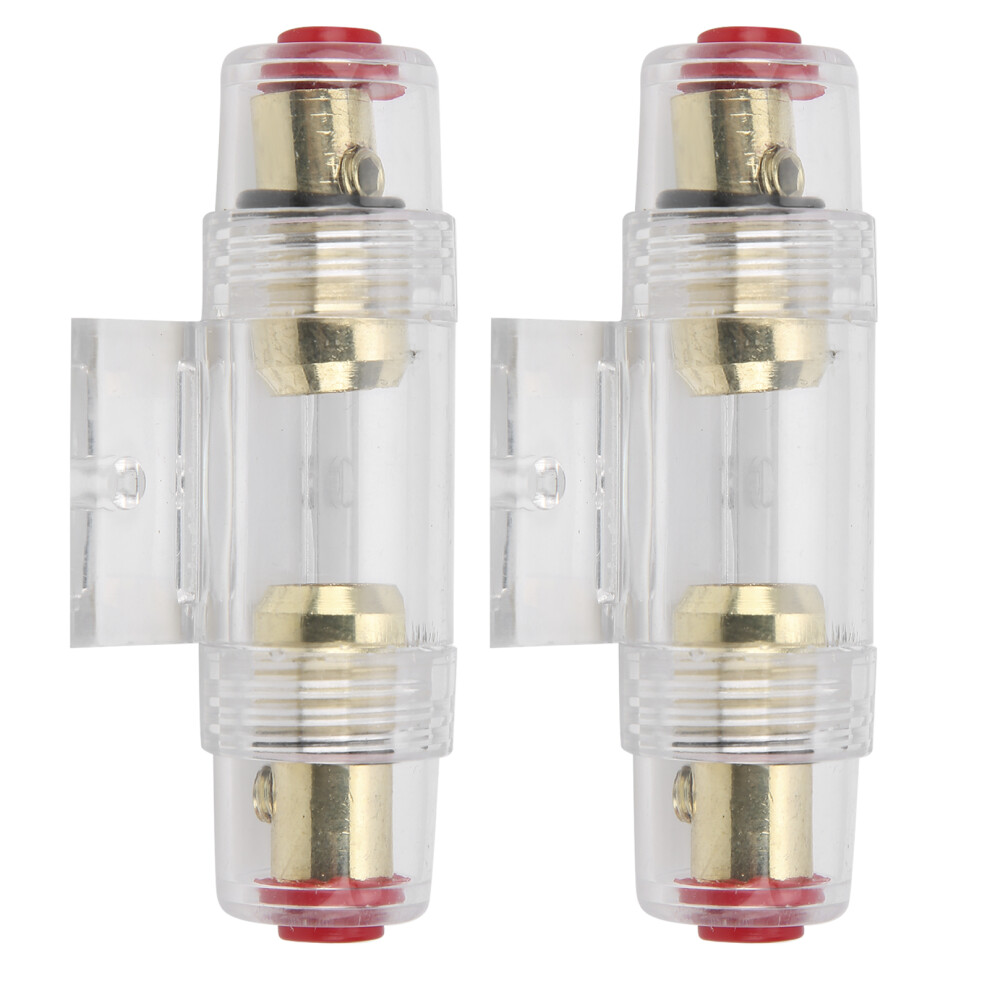 Car Audio Agu Fuse Holder 2Pcs With 60A 80A Fuses For 4/6/8 Gauge Wire 12-24V 4611360049071