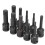 10Pcs 1/2in Square Socket Set CRMO Impact Bits M5-M18 Black 10