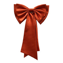 Breathable Nylon Gown Bowknot Ornament Detachable-oran ge