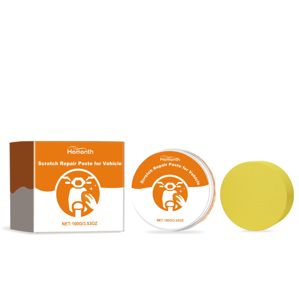 (100G+ Sponge) Vehicle Scratch Care Coating Paint Scratch Maintenance Brightening Daily Renovation Care Cream 4027305025824