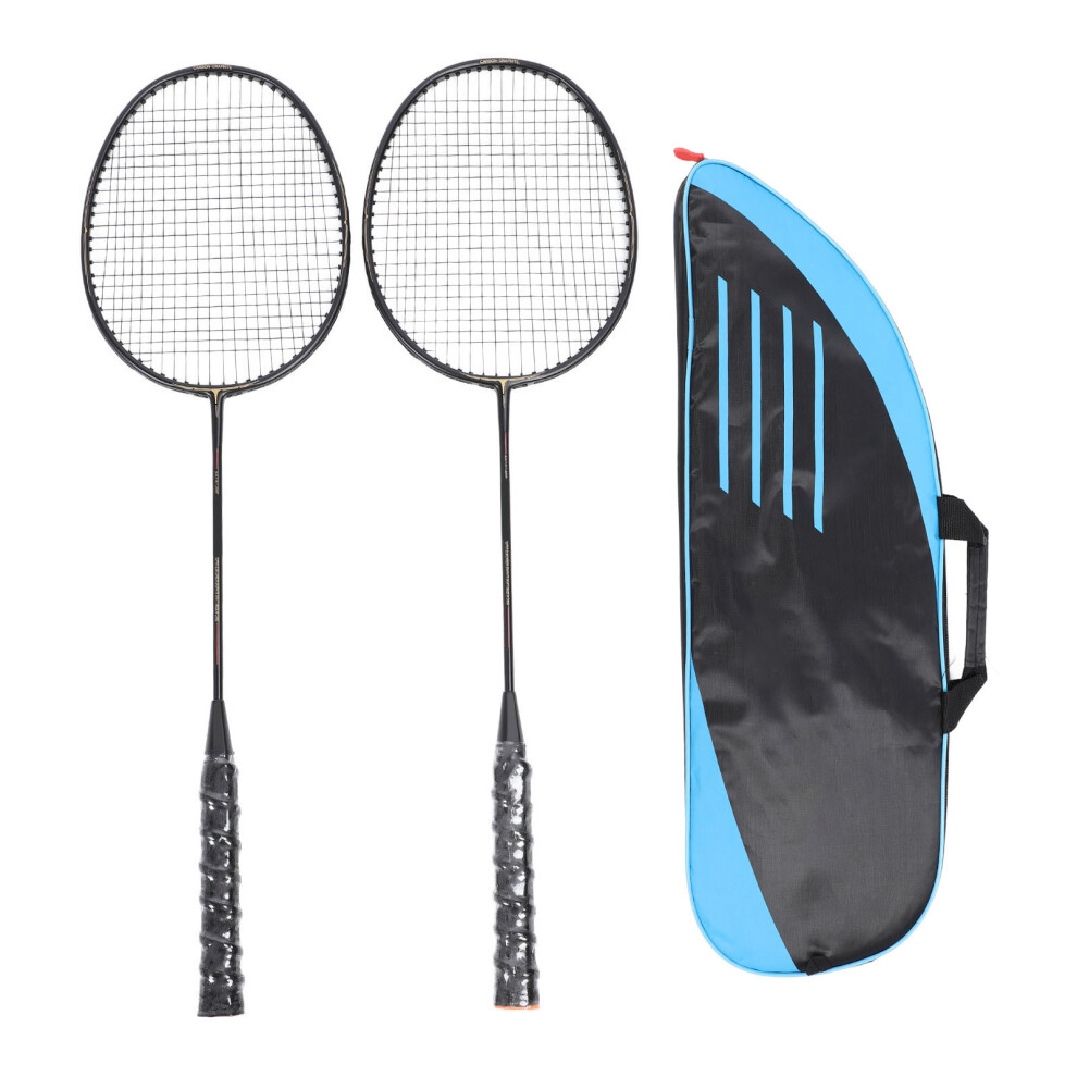 (Black Gold) Lightweight Badminton Racket Set Carbon Aluminum One Piece with Bag-image-OPC-PMX58VX-NEW