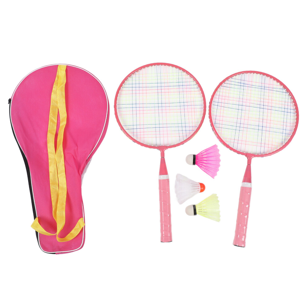 (Pink) Kids Badminton Racket Set with 3 Nylon Shuttlecocks, Outdoor Blue-image-OPC-PMX58ZQ-NEW