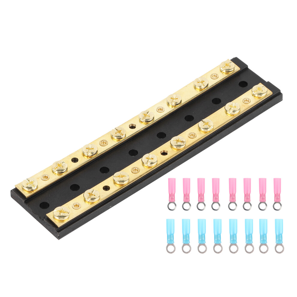 Durable 60A Dual Row Busbar With Heat Shrink Tubes For Car Yacht - 8-Position 8741360058127
