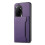 (For Honor 100 Pro, Purple) Calf Texture Card Bag Design Full Coverage Phone Case 1