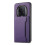 (For Honor Magic5 Ultimate, Purple) Calf Texture Card Bag Design Full Coverage Phone Case 1