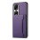 (For Honor 90 Pro, Purple) Calf Texture Card Bag Design Full Coverage Phone Case 1