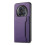 (For Honor Magic5 Pro, Purple) Calf Texture Card Bag Design Full Coverage Phone Case 1