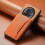 (For Honor Magic5 Pro, Orange) Calf Texture Card Bag Design Full Coverage Phone Case 2