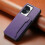(For Honor 100, Purple) Calf Texture Card Bag Design Full Coverage Phone Case 2