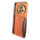 (For Honor Magic5, Orange) Calf Texture Card Bag Design Full Coverage Phone Case 3
