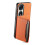 (For Honor 90, Orange) Calf Texture Card Bag Design Full Coverage Phone Case 3