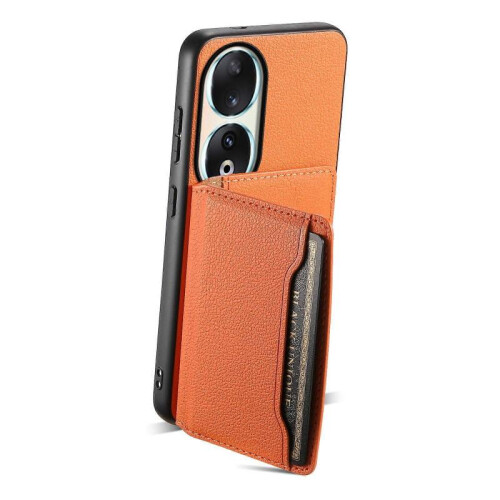 (For Honor 90, Green) Calf Texture Card Bag Design Full Coverage Phone Case 2