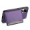 (For Honor 90 Pro, Purple) Calf Texture Card Bag Design Full Coverage Phone Case 4