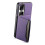 (For Honor 90 Pro, Purple) Calf Texture Card Bag Design Full Coverage Phone Case 3