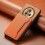 (For Honor Magic5, Orange) Calf Texture Card Bag Design Full Coverage Phone Case 2