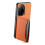 (For Honor 100 Pro, Orange) Calf Texture Card Bag Design Full Coverage Phone Case 3