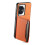 (For Honor 100, Orange) Calf Texture Card Bag Design Full Coverage Phone Case 3