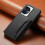 (For Honor 100, Black) Calf Texture Card Bag Design Full Coverage Phone Case 2