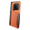 (For Honor Magic5 Ultimate, Orange) Calf Texture Card Bag Design Full Coverage Phone Case 3