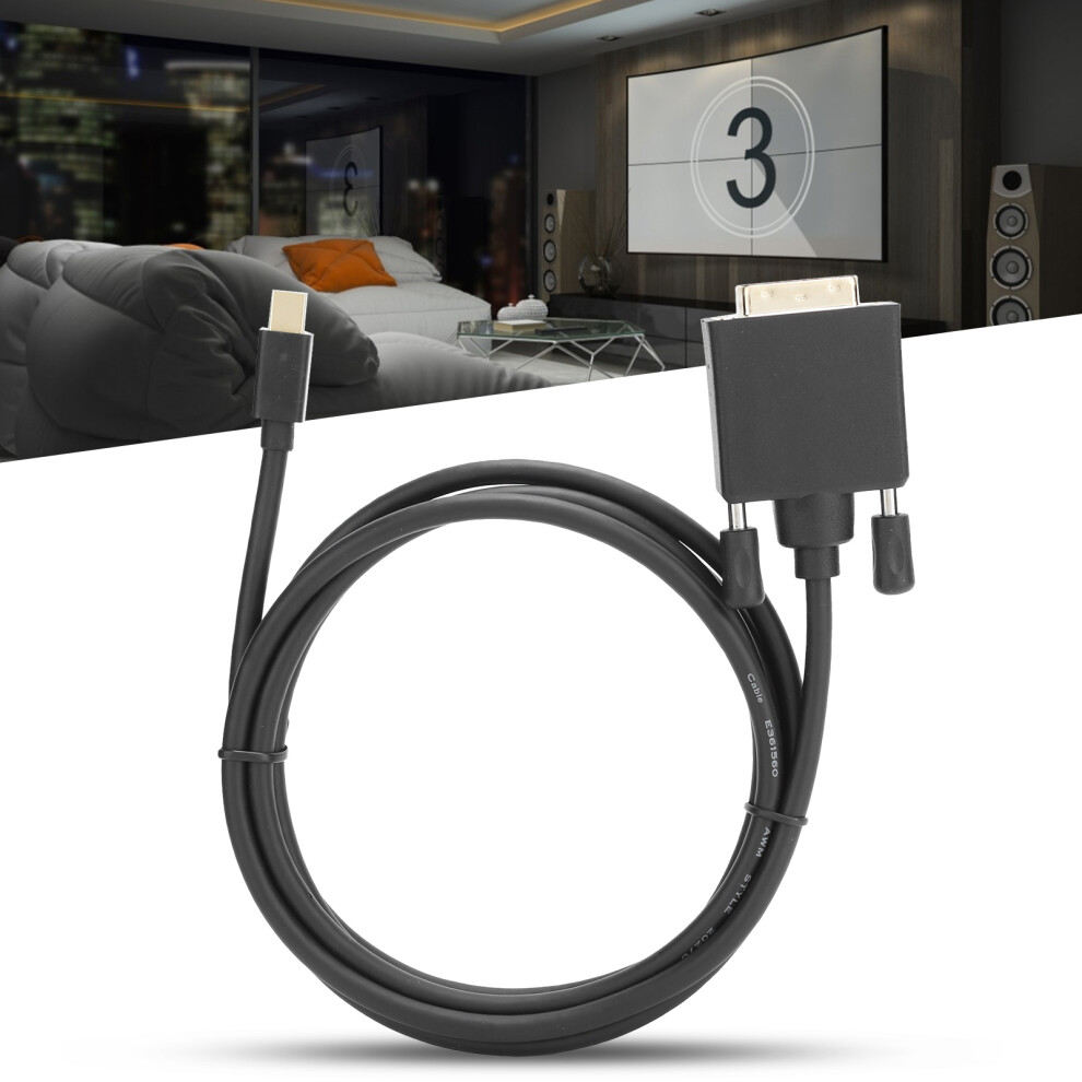 Mini Dp To Dvi Converter Cable 1080P 4K With Copper Conductors 1.8M/5.9Ft 9461360058932