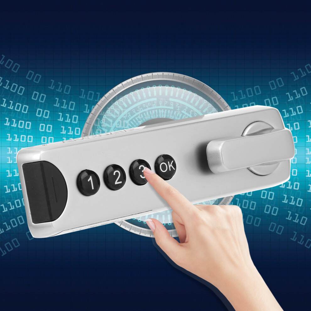 Zinc Alloy Smart Cabinet Lock, 1-12 Digit Password, 100Mah Battery 8381360059214